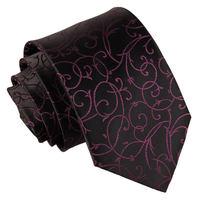 Swirl Black & Purple Tie