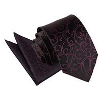 Swirl Black & Purple Tie 2 pc. Set