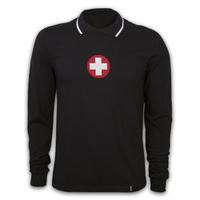 Switzerland Goalie 1970\'s Long Sleeve Retro Shirt 100% cotton