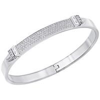 Swarovski Bangle Distinct Narrow Medium Silver