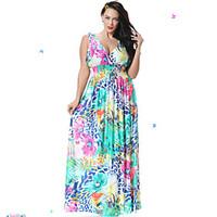 sweet curve womens boho beach skater dress floral deep v maxi sleevele ...