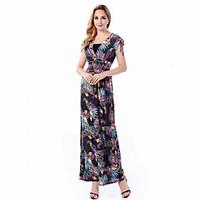 sweet curve womens boho plus size beach boho swing dress print deep v  ...