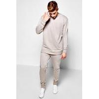 Sweater With Skinny Joggers Set - grey