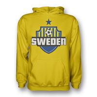 sweden country logo hoody yellow kids