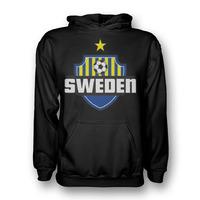 sweden country logo hoody black kids