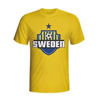 sweden country logo t shirt yellow kids