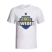 sweden country logo t shirt white kids