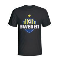 sweden country logo t shirt black kids