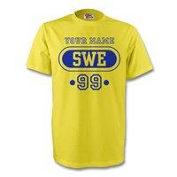 sweden swe t shirt yellow your name