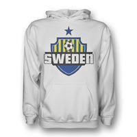 sweden country logo hoody white