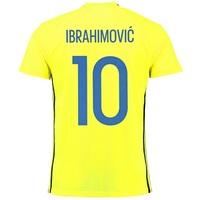 Sweden Home Shirt 2016 - Kids with Ibrahimovic 10 printing, N/A