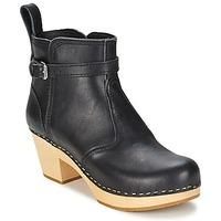 swedish hasbeens jodhpur womens low ankle boots in black