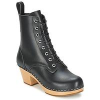 swedish hasbeens lilian womens low ankle boots in black