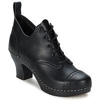 swedish hasbeens lace up shoe womens low boots in black