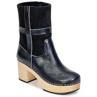swedish hasbeens hippie low womens low ankle boots in black