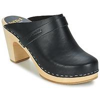 swedish hasbeens slip in womens mules casual shoes in black
