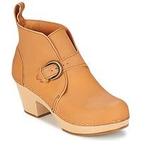 swedish hasbeens petra womens low ankle boots in beige