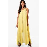 swing maxi dress lemon