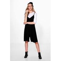 Swing Playsuit Crop Top - black