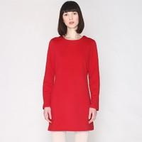 Sweatshirt Dress, Straight Cut with Long Sleeves