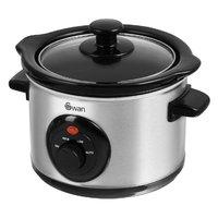 swan 15 litre slow cooker in stainless steel