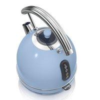 Swan SK34020BLN 1 7 Litre Retro Dome Kettle in Blue 3 0 kW Rapid Boil