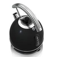 swan sk34020bn 1 7 litre retro dome kettle in black 3 0 kw rapid boil