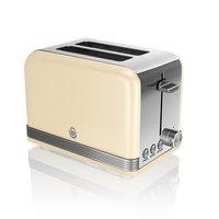 Swan ST19010CN 2 Slice Retro Style Toaster in Cream Chrome