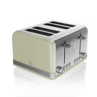 Swan ST19020GN 4 Slice Retro Style Toaster in Green Chrome