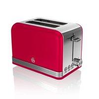 Swan ST19010RN 2 Slice Retro Style Toaster in Red Chrome