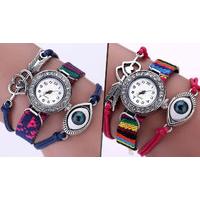 Swarovski Elements Eye and Hearts Wrap Watches - 4 Colours