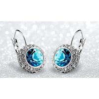 Swarovski Elements Blue Crystal Earrings