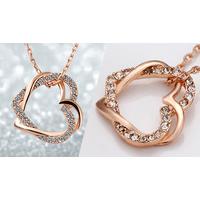 swarovski elements heart necklace 1 or 2