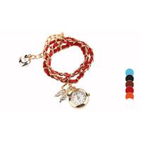 swarovski elements butterfly pendant wrap watch 6 colours