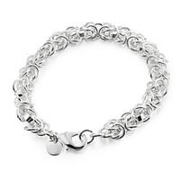 Sweet 20cm Women\'s Silver Copper Chain Link Bracelet(Silver)(1 Pc) Jewelry Christmas Gifts
