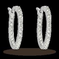 SWAROVSKI Crystal set Hoop Earrings