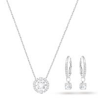 SWAROVSKI Sparkling Circle Necklace & Earrings Set