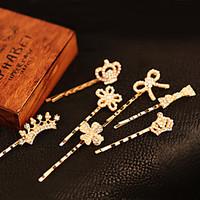 Sweet Gold Alloy Barrettes FOR Women(Gold)(1 Pc)