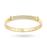 SWAROVSKI Jewellery Ladies\' Pvd Gold Plated Distinct Bangle Medium