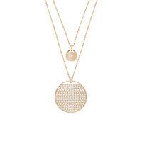 swarovski jewellery ladies rose gold plated ginger double layered neck ...