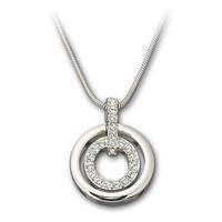 swarovski double circle pendant