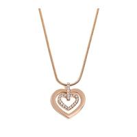 swarovski jewellery ladies pvd rose plating circle heart necklaces