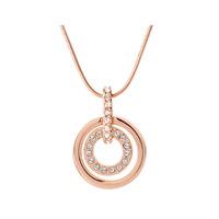 swarovski jewellery ladies pvd rose plating circle necklaces