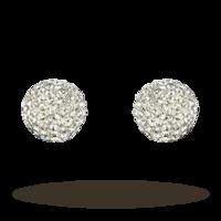 swarovski pop silver shade crystal stud earrings