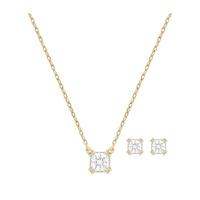SWAROVSKI Jewellery Ladies\' Pvd Gold Plated Attract Necklaces Earrings Set