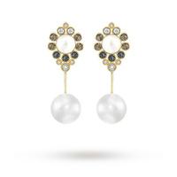 swarovski jewellery ladies pvd gold plated east earrings