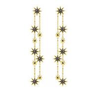 SWAROVSKI Ladies Firework Crystal Star Dropper Earrings 5230295