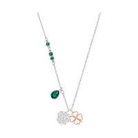 swarovski duo clover pendant green