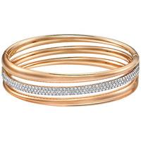 swarovski exact bangle white rose gold plated