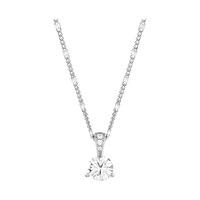 swarovski solitaire pendant white rhodium plated